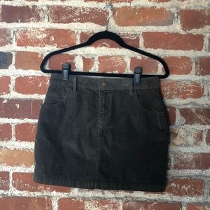 Urban Outfitters Green Corduroy Skirt